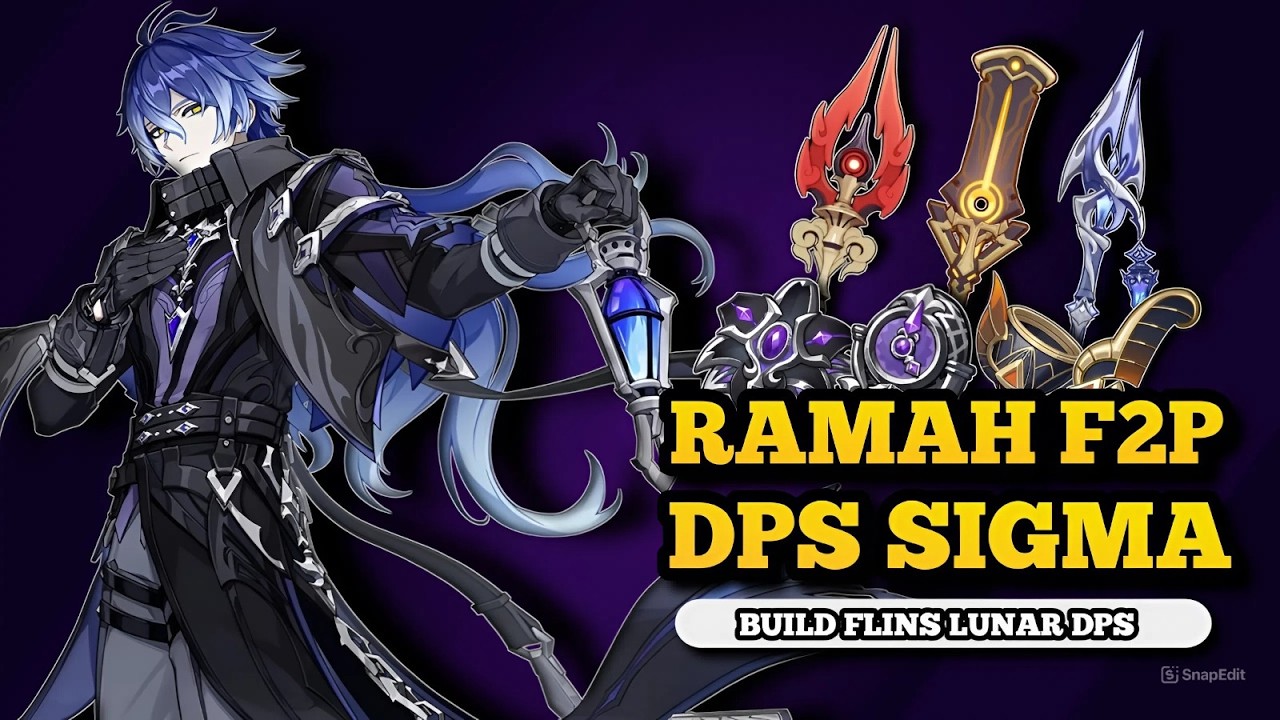 DPS AURA FARMING | Panduan umum build Flins | Genshin Impact 6.4 Luna V