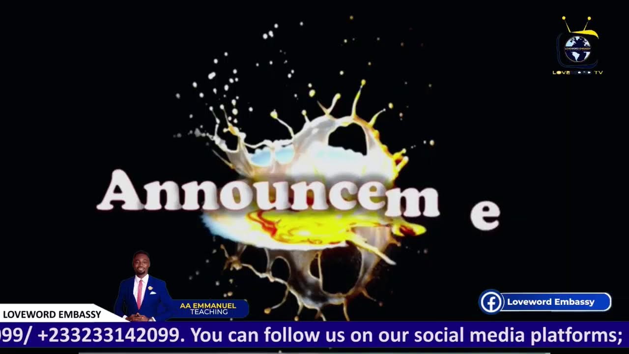 LOVEWORD EMBASSY, SUNDAY LOVE SERVICE - STREAMING LIVE FROM MEDUMA KSI, GHANA.22nd February, 2026.