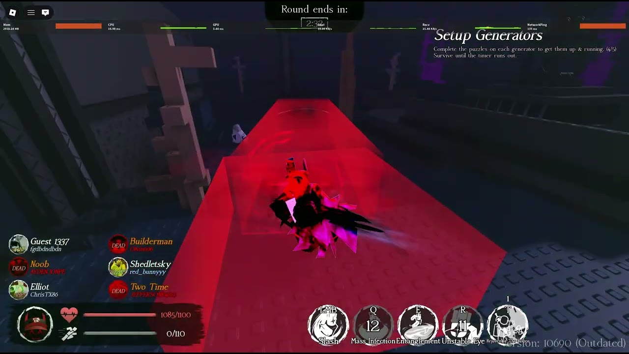 monochrome nullifies survivors hearts with his twisted art and slaughters them all!