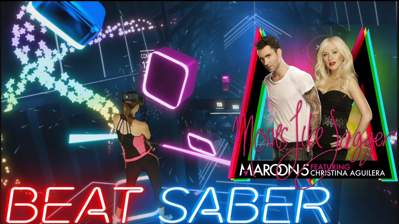 Beat Saber || Moves Like Jagger (Expert) Full Combo || Mixed Reality