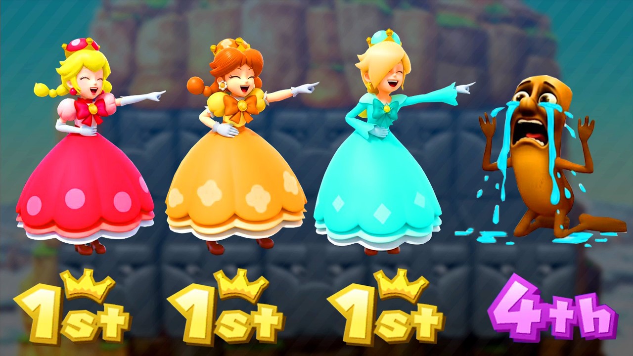 Mario Party 10 Chaos Castle MELTDOWN- Peachette Vs Daisyette Vs Rosalinette Vs Tung Tung Tung Sahur