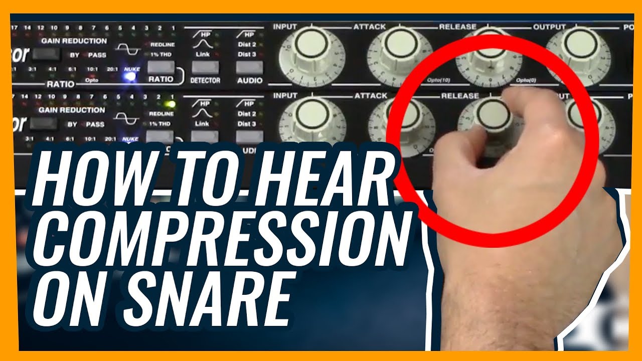 How to hear compression on a rock snare drum - tutorial