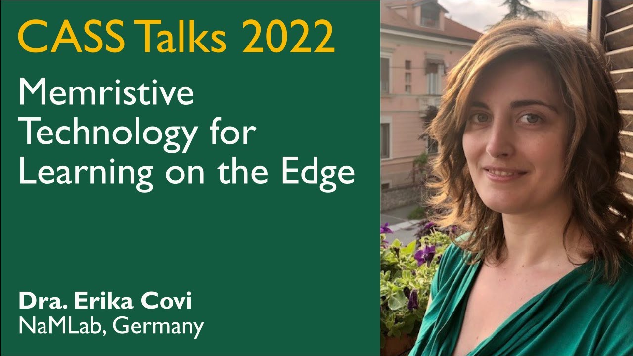 CASS Talks 2022 - Erika Covi, NaMLab, Germany - October 21, 2022