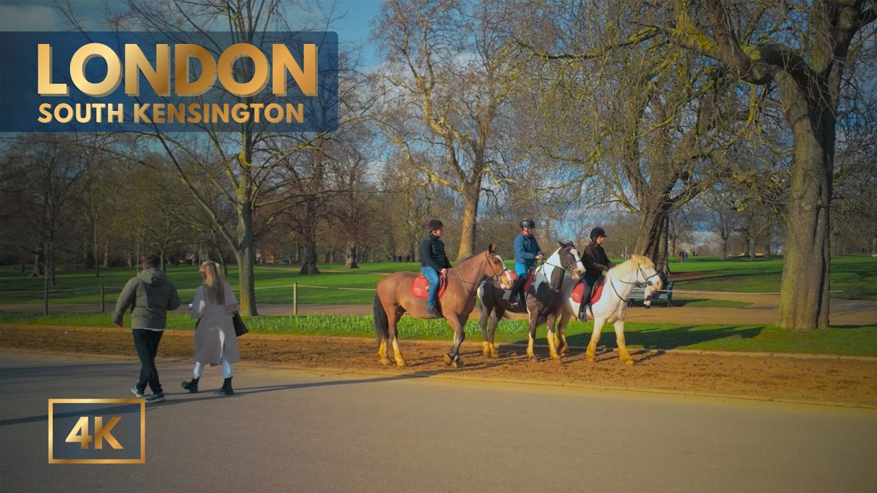 Sunny Winter ☀️ in London 4K | South Kensington to Harrods Walking Tour