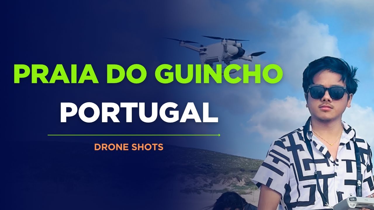 Praia do Guincho Drone shot - Guincho Beach dji mini 3 Pro drone shot