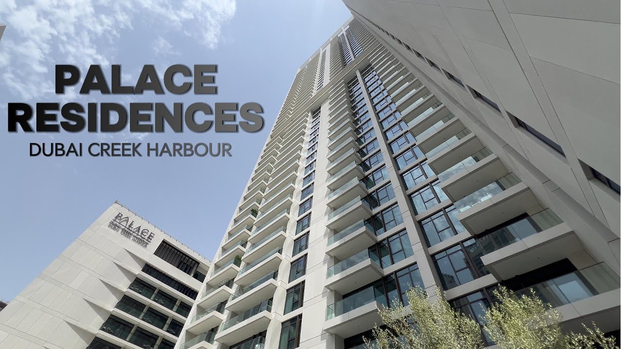 Palace Hotel Lobby and Rooftop lounge POV 4k - Dubai Creek Harbour