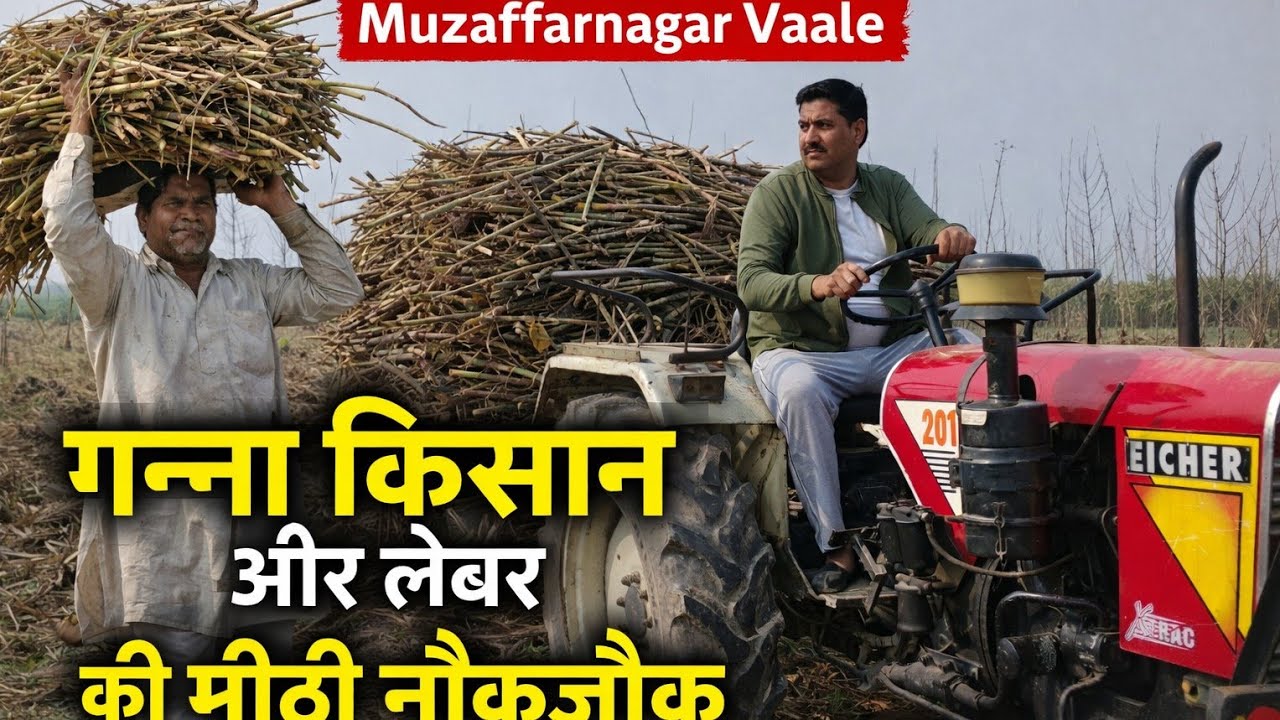 Ganna 🎋 Kisan 👳‍♂️ aur labour ki 🤼NOK jhonkn !