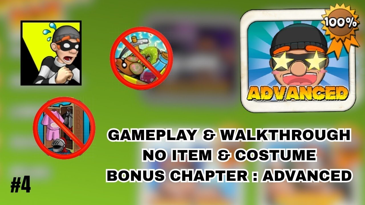 Gameplay & Walkthrough Robbery Bob Bonus Chapter : Advanced NO ITEM AND COSTUME - Part 4