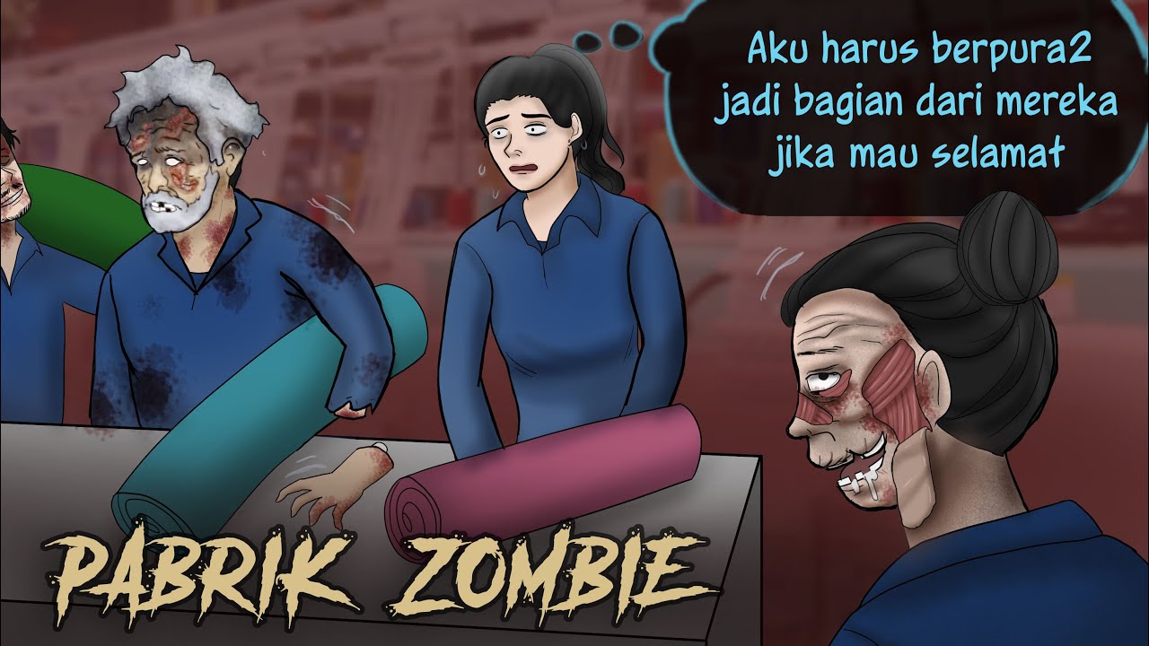 PABRIK ZOMBIE 1 - Kerja Bagai Kuda sampai M4TIE #HORORMISTERI | Kartun Hantu, Film Horror