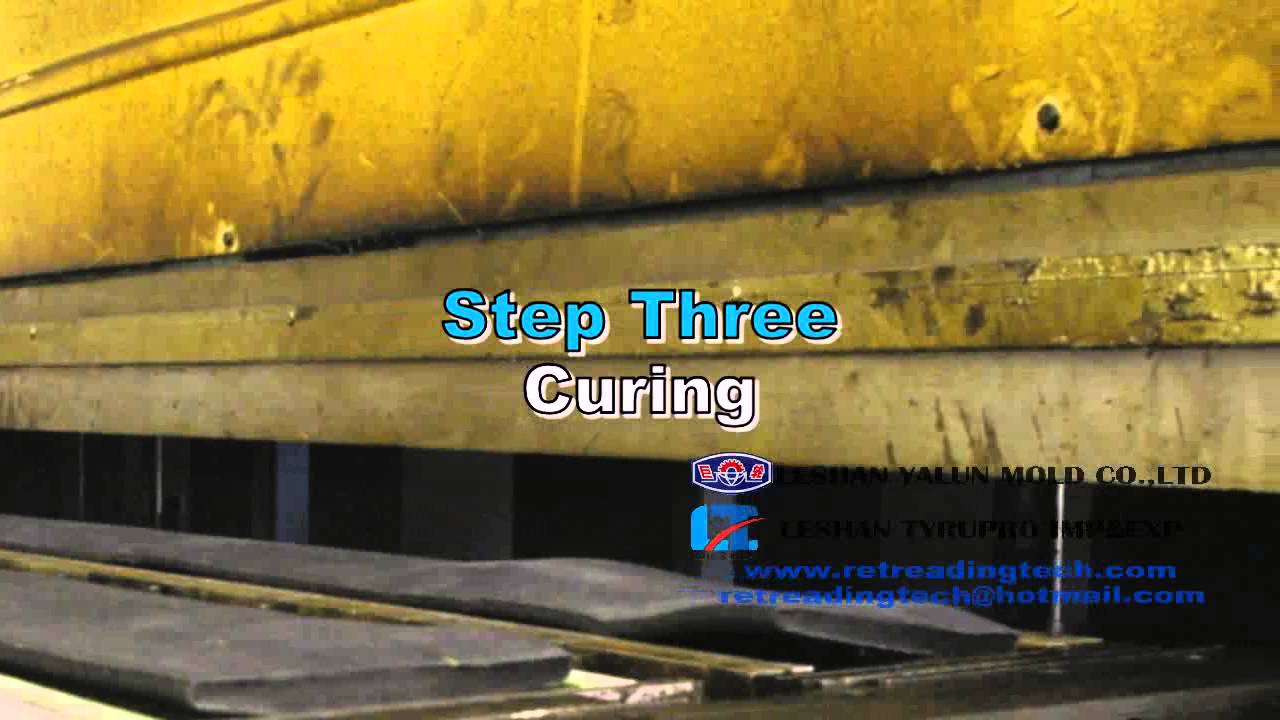 A video of a typical precure tread production for tyre retreading