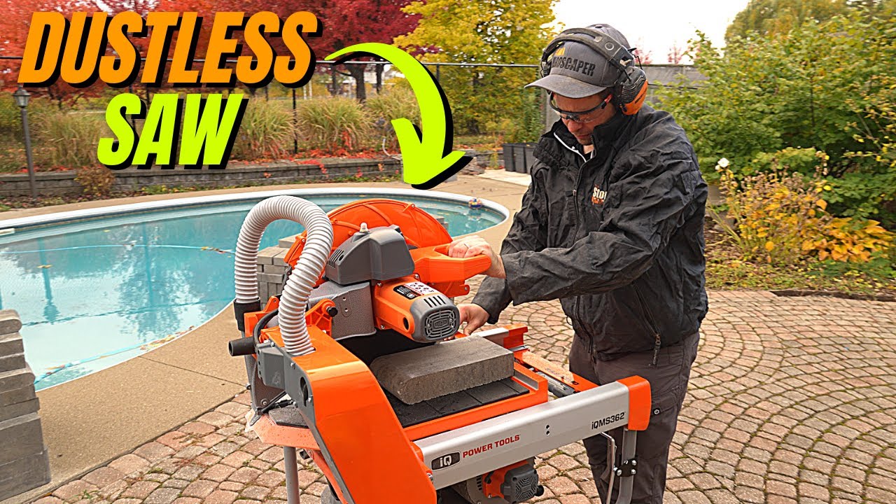 Pool Coping Cuts with DUSTLESS iQ Power Saw
