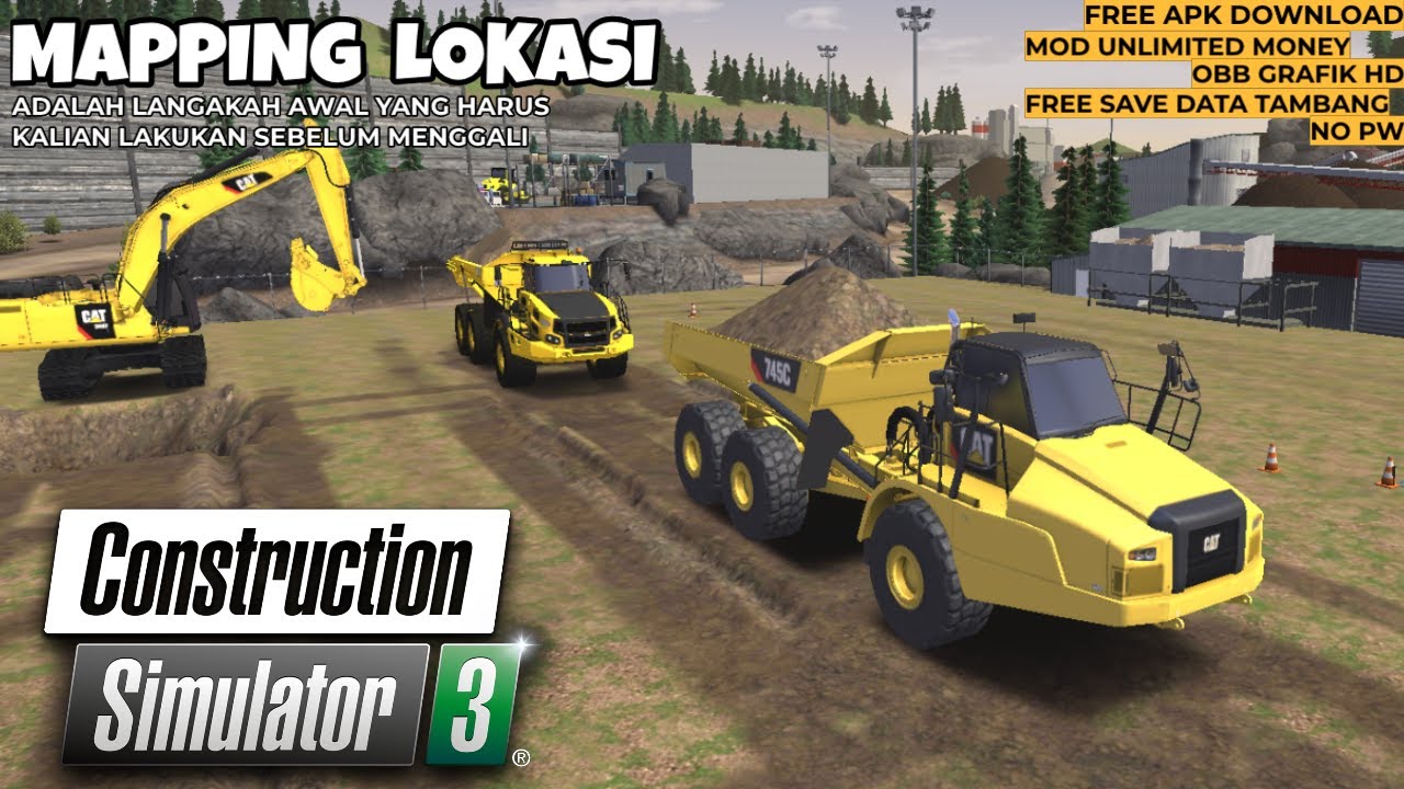STEP AWAL MEMBUAT TAMBANG PRIBADI - CONSTRUCTION SIMULATOR 3 ANDROID #2