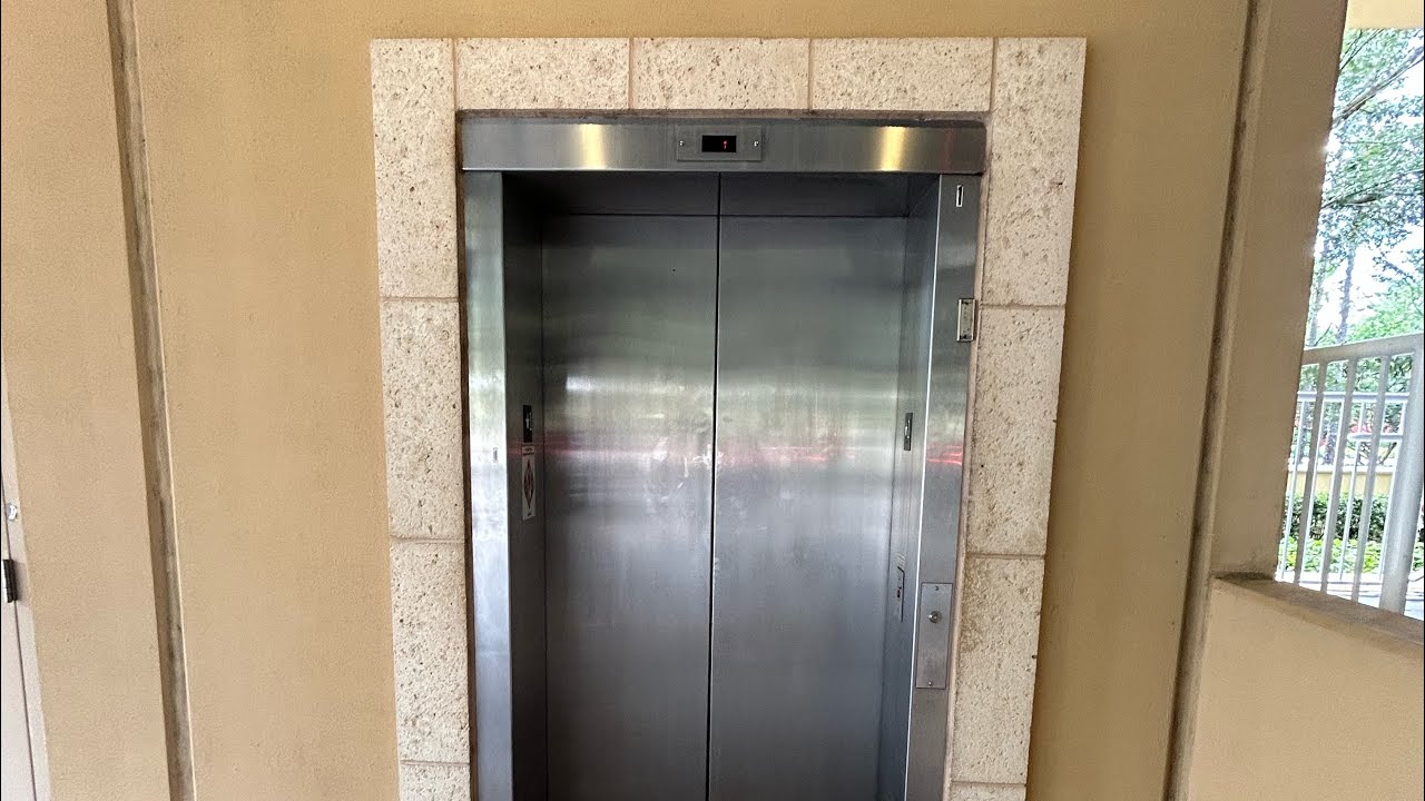 Schindler HT Hydraulic Scenic Elevator 1 At The Orlando Vineland Premium Outlets Parking Garage