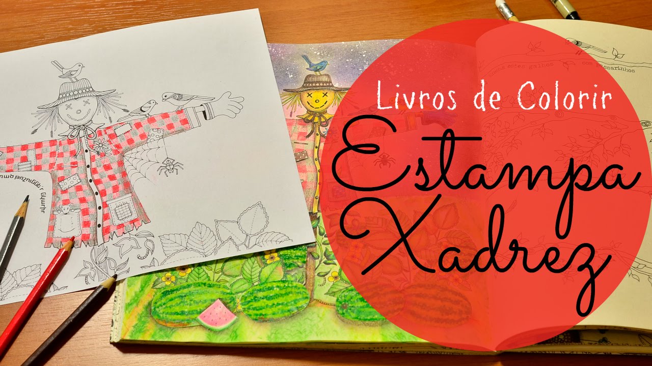 Como fazer uma Estampa Xadrez com lápis de cor!