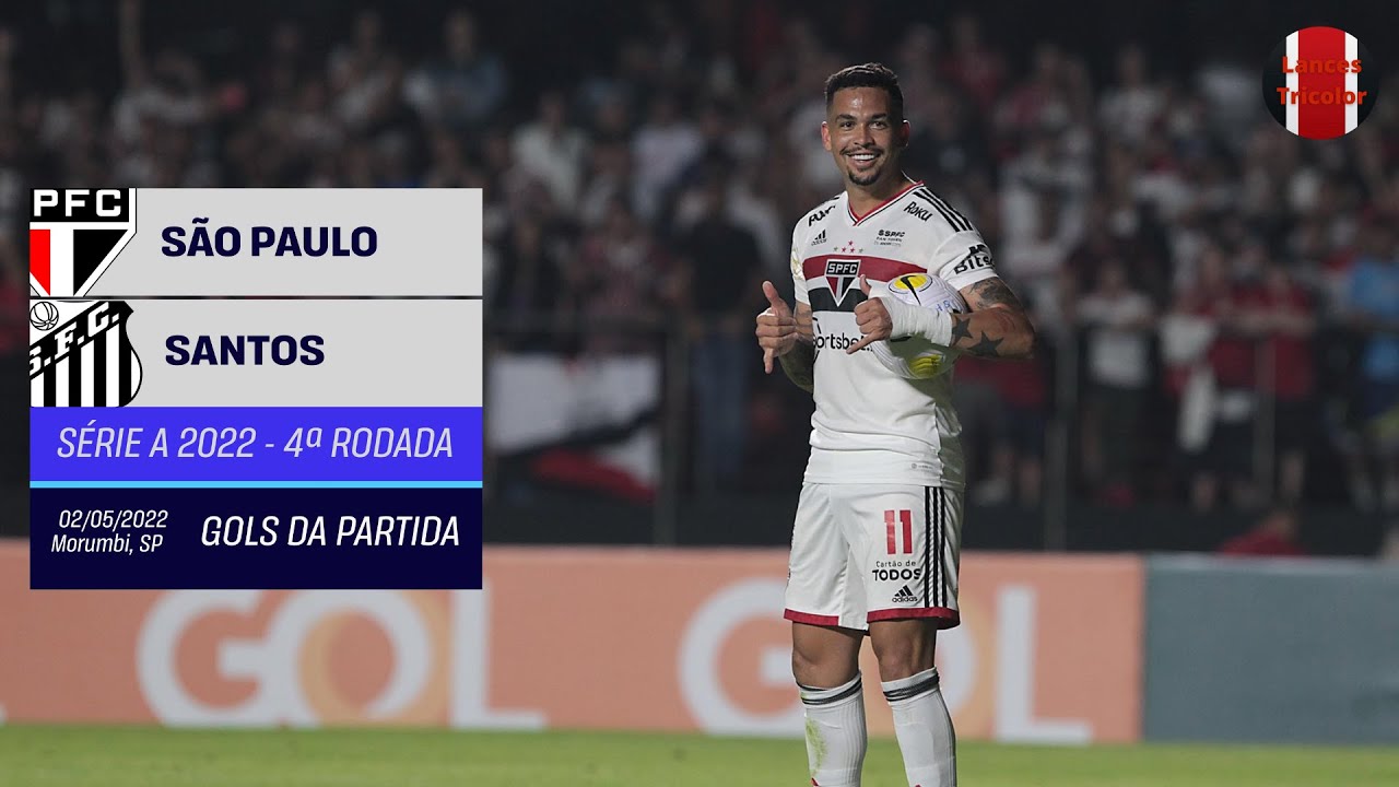 Gols - São Paulo 2x1 Santos - 4ª Rodada Brasileirão 2022 - Premiere HD⁶⁰