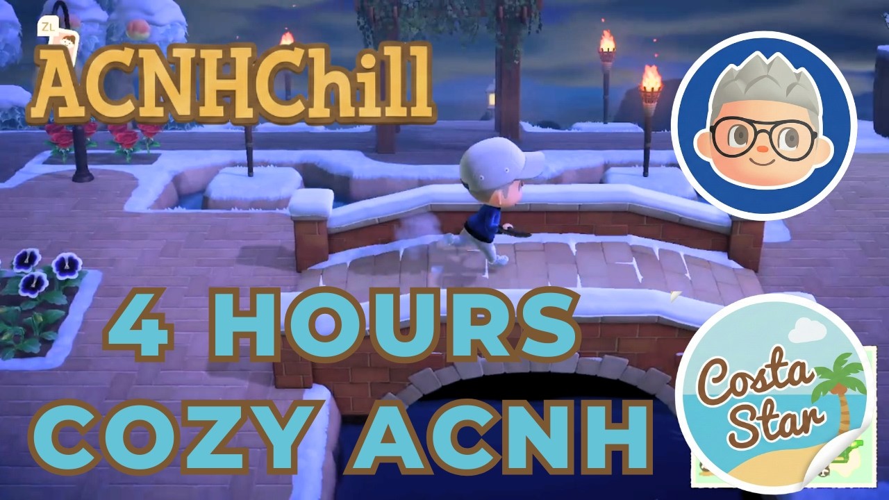 4 Hours Cozy Animal Crossing Gameplay 🌿 Costa Star Island Routine (No Commentary)