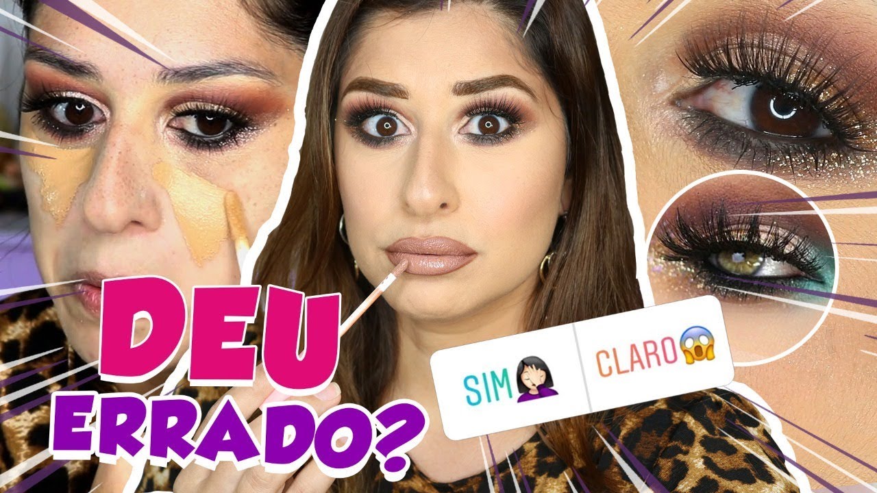 FIZ UMA MAKE COM TÉCNICAS QUE NUNCA USEI 😱
