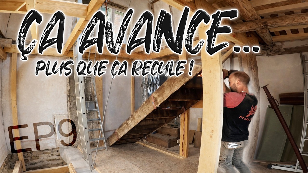 🇫🇷 Fin de ce plancher et création de la trémie et déménagement [S2 EP9BIS]