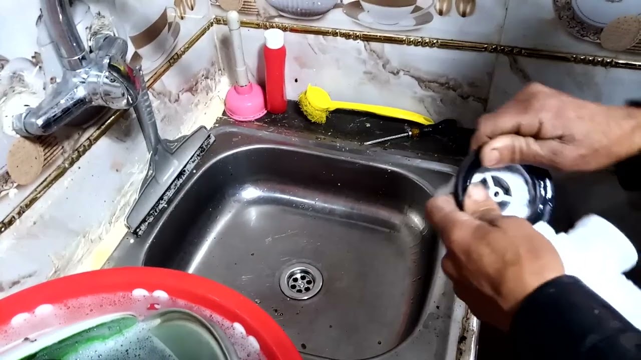 تنظيف سيفون المطبخ وحدك 🧰
