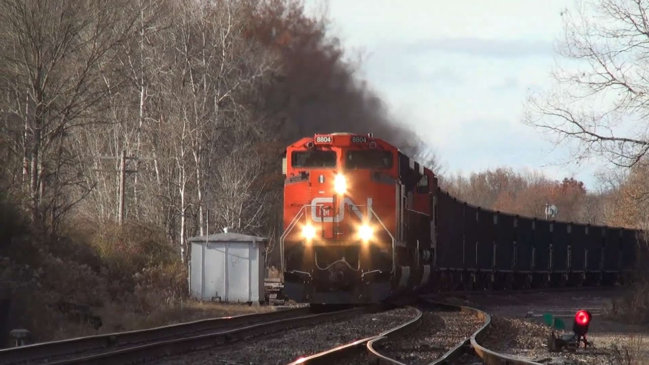 Chasing Bessemer and Lake Erie Iron Ore train. Southbound. Conneaut/Greenville PA November 22, 2025.