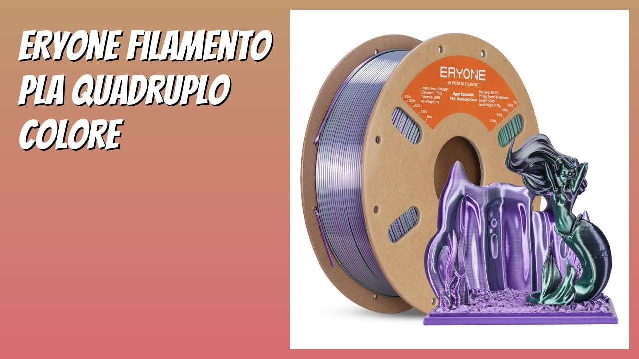RECENSIONE (2026) : ERYONE Filamento PLA Quadruplo Colore. DETTAGLI