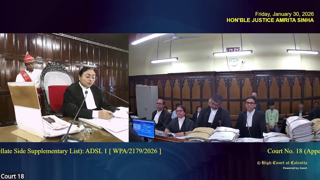 30 January 2026 | Court No. 18 | Live Streaming of the Court proceedings