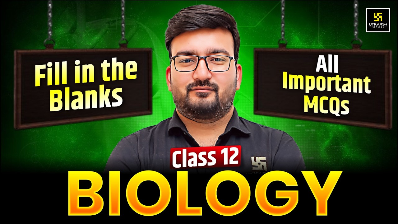 RBSE Class 12 Biology | All Important MCQs & Fill In the Blanks 🔥| Board Exam 2026 | Shubham Sir