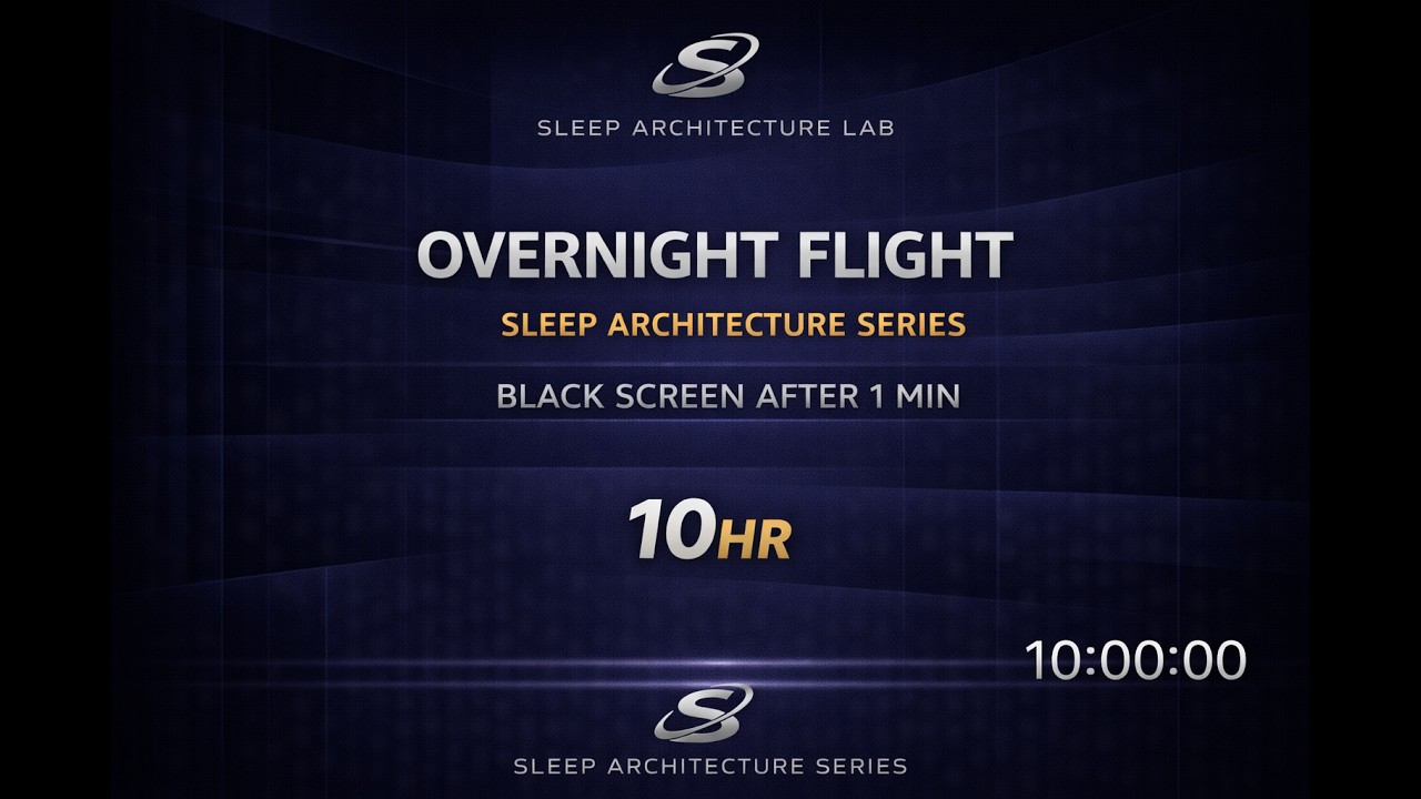 Overnight Flight Cabin for Deep Sleep (10 Hours) | Black Screen After 1 Minute | No Rain
