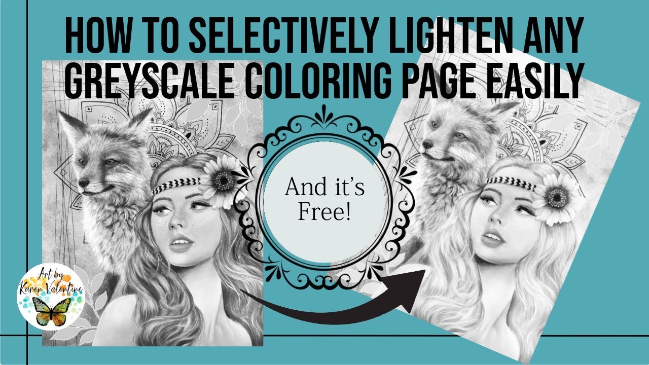 How to selectively lighten a greyscale coloring page