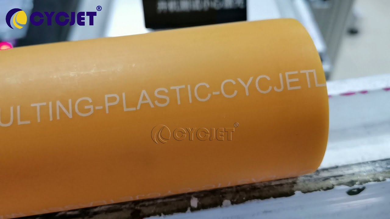 CYCJET Orange PE Pipe Fly Laser Printer Automatic Laser Marking Machine Laser Jet Engraving machine