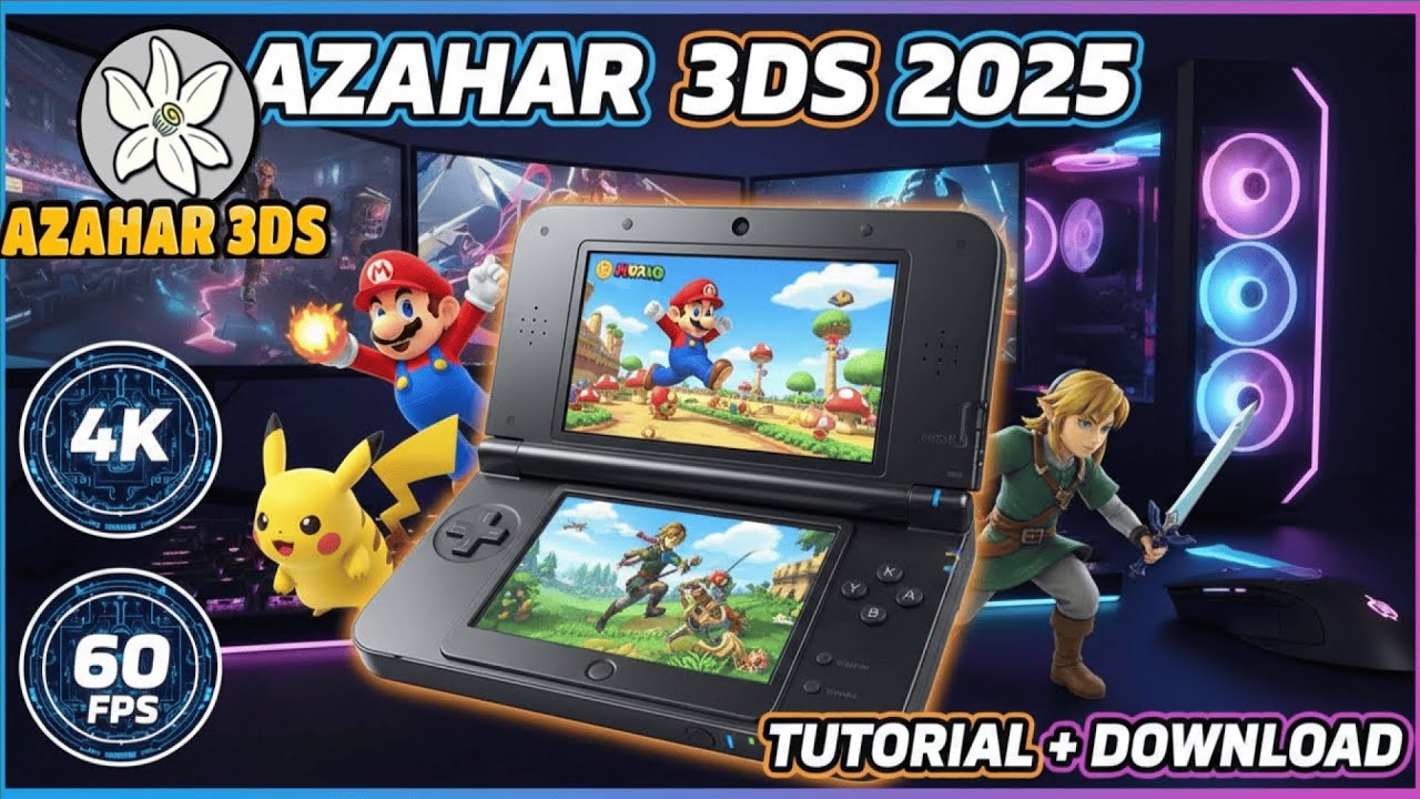 🚀 NOVA VERSÃO AZAHAR 3DS 2025! 🎮 MELHOR EMULADOR DE 3DS NO PC  TUTORIAL + DOWNLOAD 📥