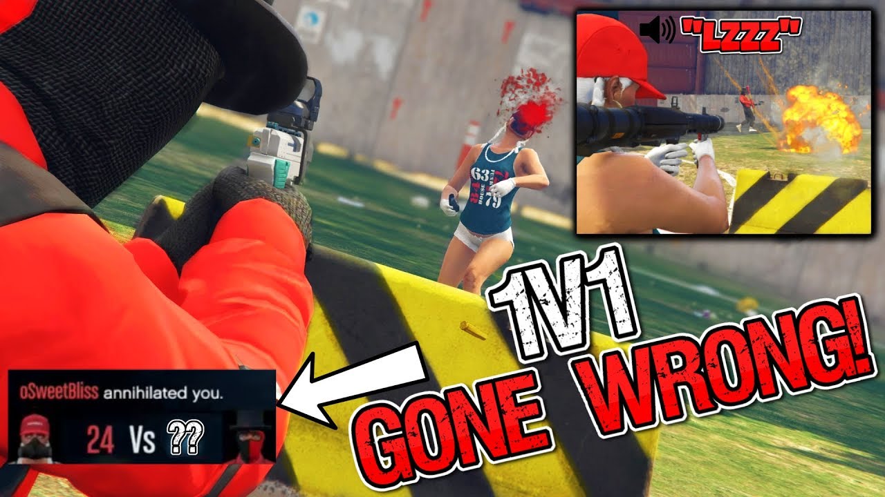 1V1 GONE WRONG VS TRYHARD GIRLFRIEND | GTA V Online TDM