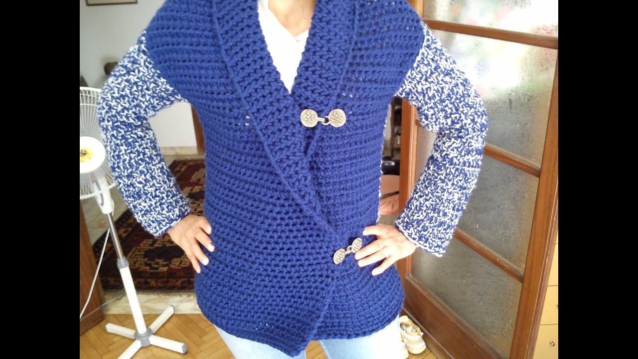 Loom Knit Mock Crochet Jacket