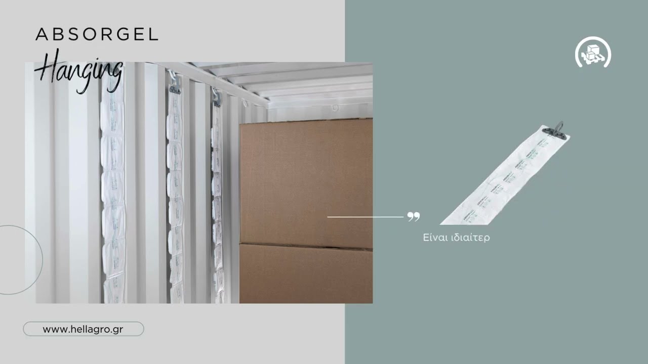 AbsorGel® Hanging | Λύση Ελέγχου Υγρασίας για Containers