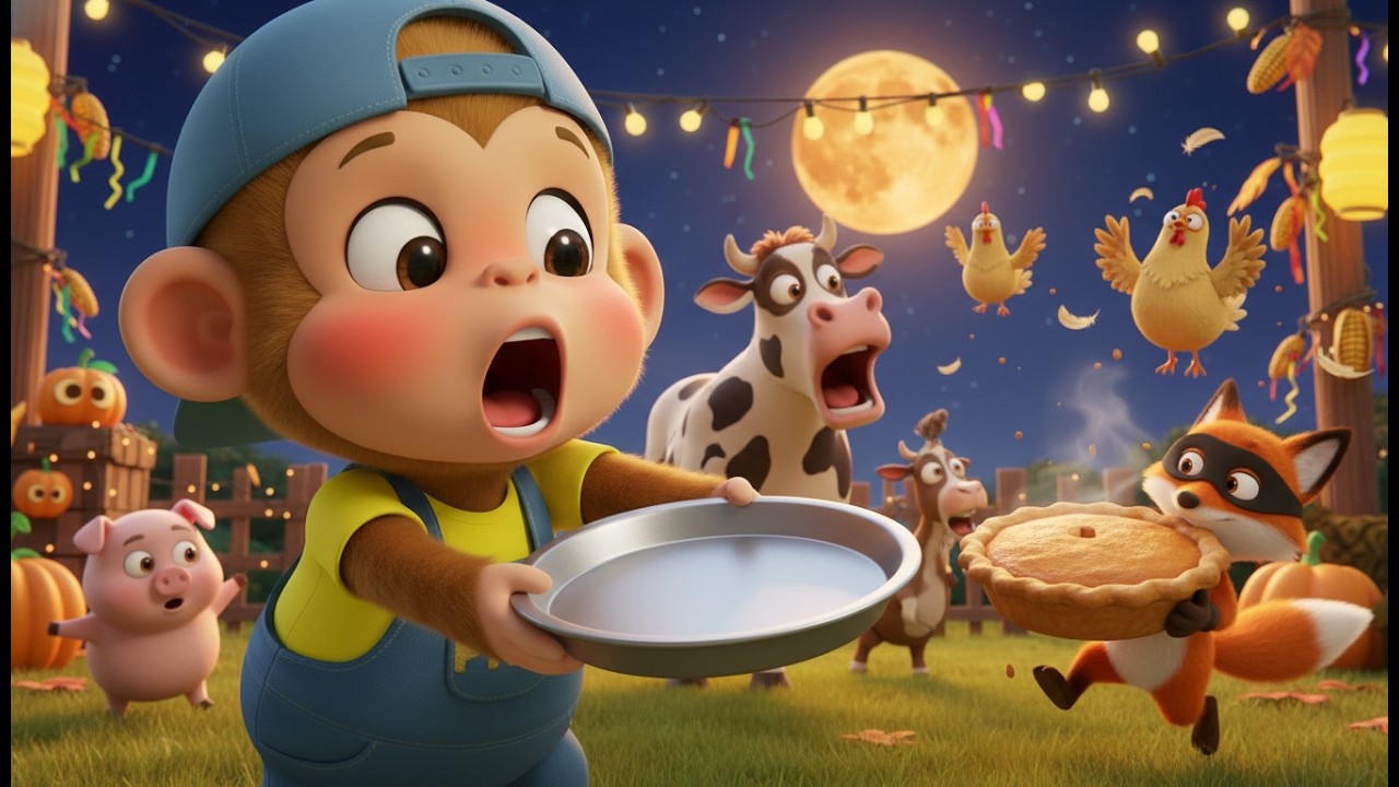 hin's Harvest Moon Festival RESCUE Mission! 🎪🌕 GIANT Pumpkin Party & Funny Monkey Feast! AI Story