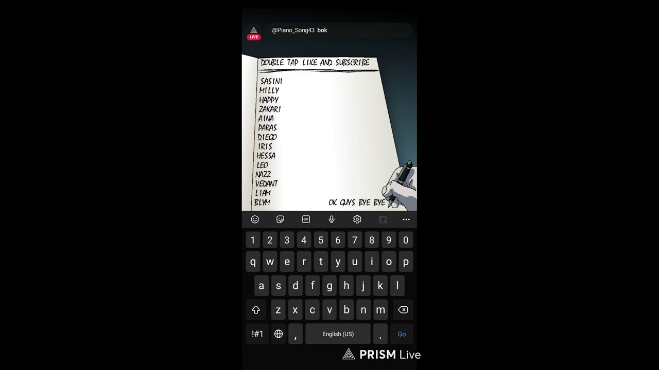 Writing names of all subscribers 💀🤝👌