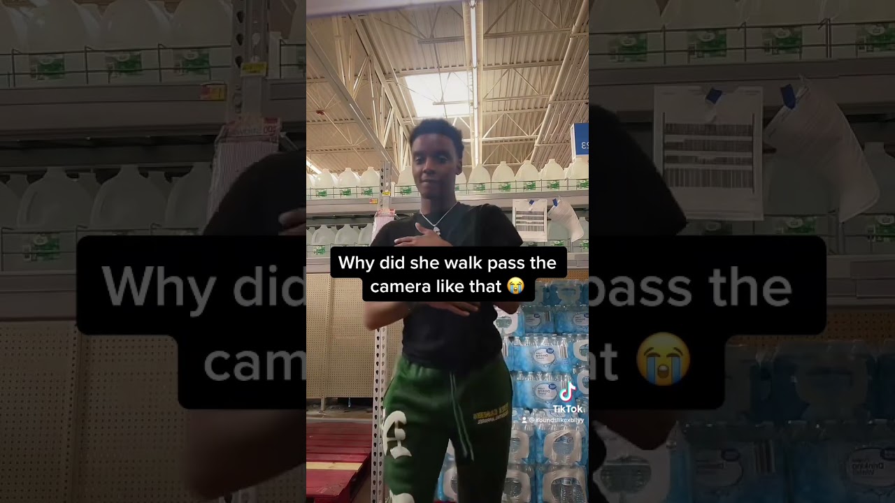 😭lady at Walmart walked pass the camera (Like AND Subscribe) #shorts #youtubeshorts #tiktok #fun ￼