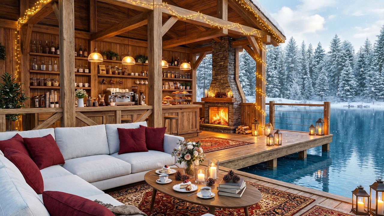 Soft Jazz Café 🎷 Cozy Winter Ambience for Relaxing Study, Work & Focus