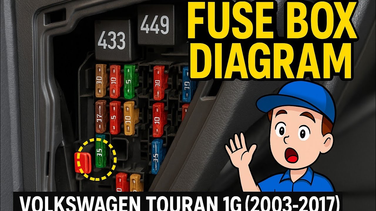 Volkswagen Touran 1G (2003-2017)Fuse Box Diagram with location Details