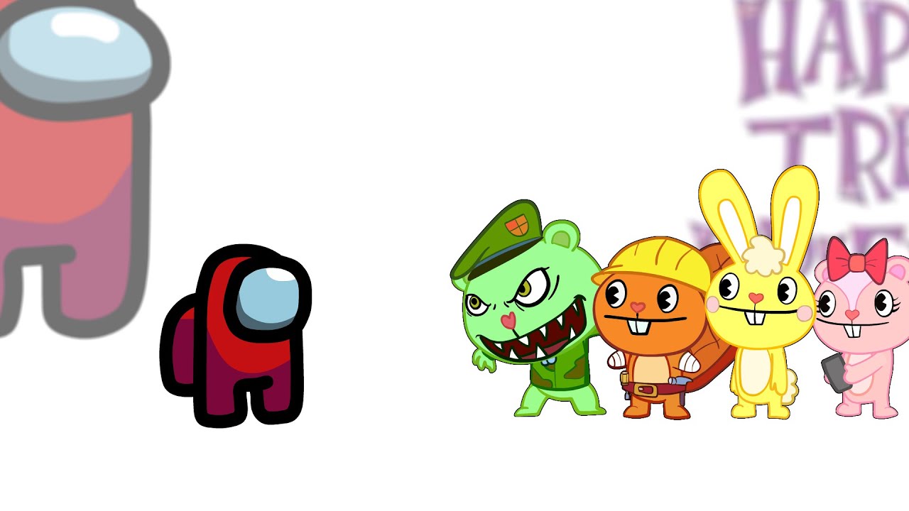 Mini Crewmate Kills Happy Tree Friends Characters | Among Us