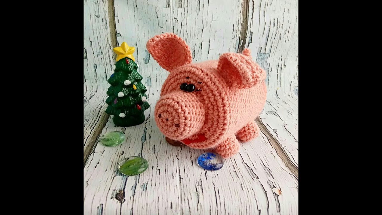 Свинка - копилка крючком из бросового пластика. МК. Символ 2019г.