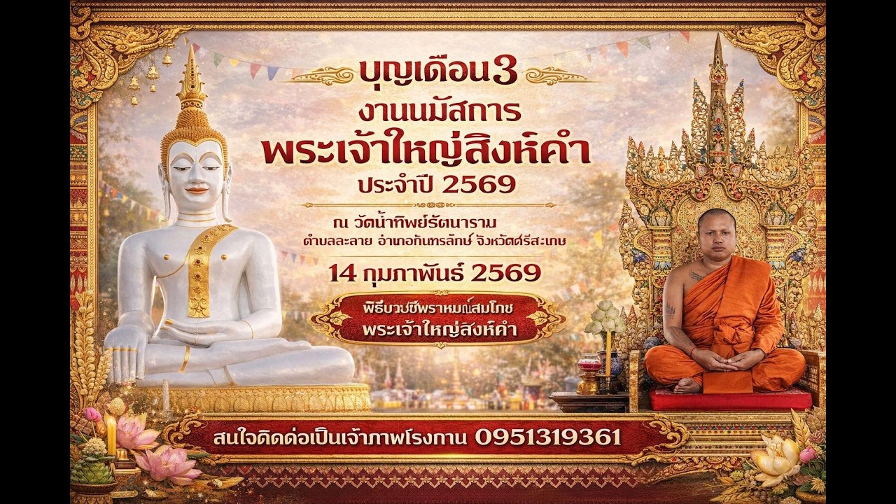 งานนมัสการพระเจ้าใหญ่สิงห์คำ ประจำปี 2569