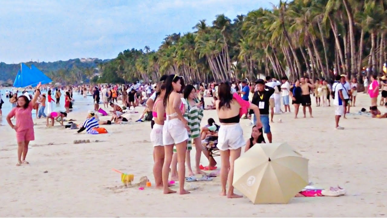 Look! This is BORACAY White Beach on October 12 2024 Wow ang Daming Tao From Station 3 to Station 1