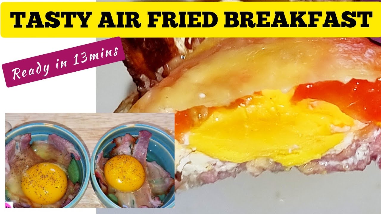 Easy Air fried Breakfast with EGG , BACON and CHEESE // How To Make Keto Recipe In The Air Fryer