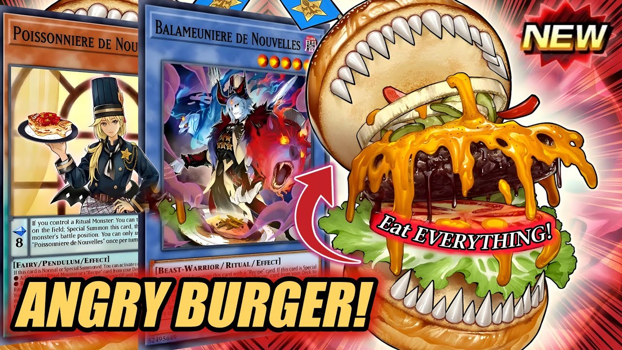 You DON'T EAT it... IT EATS YOU! NOUVELLES Deck ft. *NEW* Free ANGRY BURGER! [Yu-Gi-Oh! Duel Links]