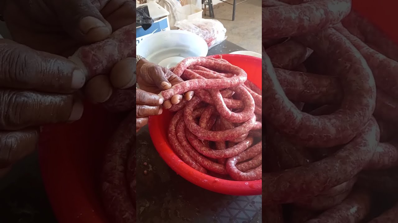 Make your own sausages. Braai or barbeque them or let them airdry for 1,5 weeks by hanging on wire