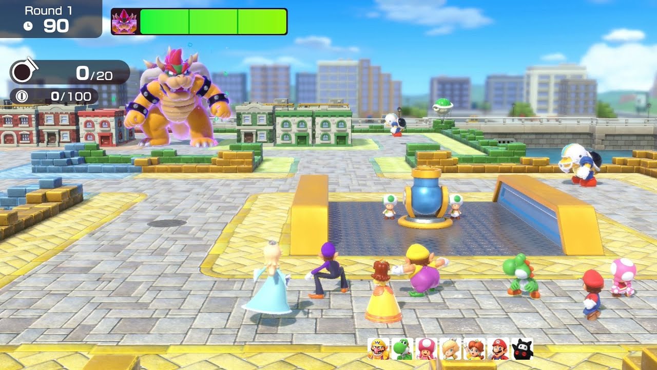 Super Mario Party Jamboree // Bowser Kaboom Squad (Chargin' Chucks - Waluigi) - Walkthrough