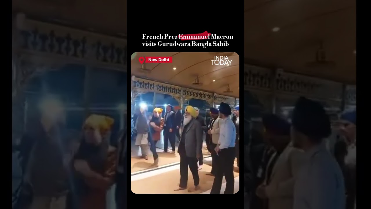 Emmanuel Macron Visits Gurudwara Bangla Sahib During India Trip for AI Summit #emmanuelmacron