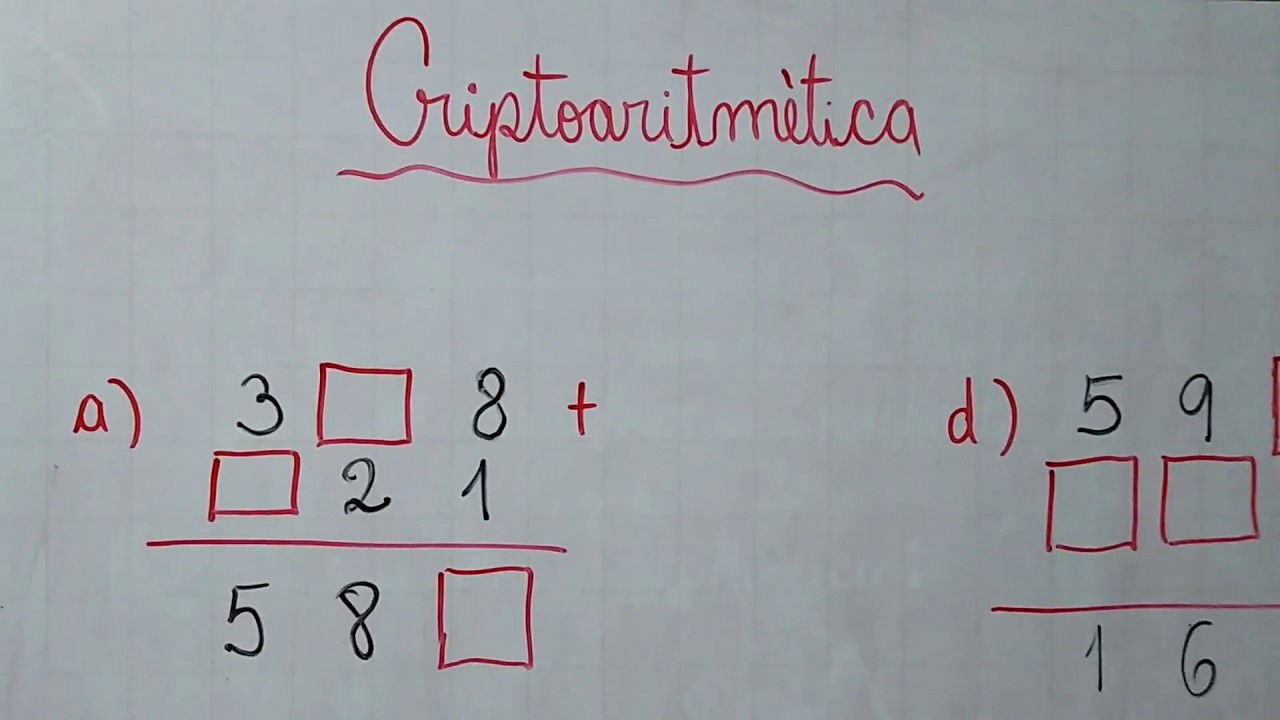 Criptoaritmetica - 2do. Grado