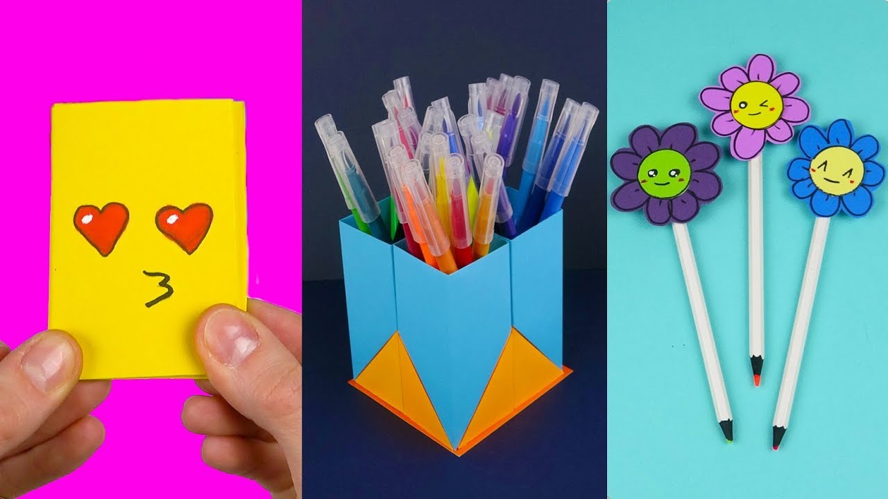 6 DIY School Supplies | Paper crafts for school